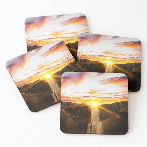 Item preview, BEAUTIFUL SUNSET OVER THE WATERFALL designed and sold by MJ96-PRO.