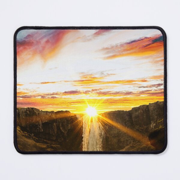 Item preview, BEAUTIFUL SUNSET OVER THE WATERFALL designed and sold by MJ96-PRO.