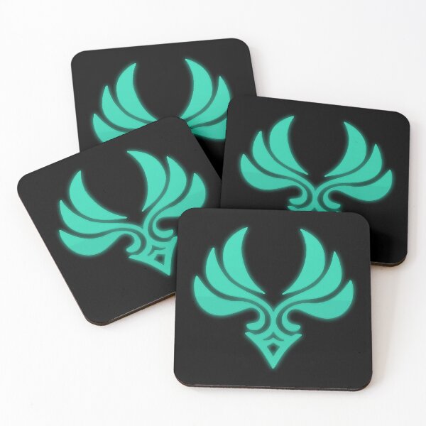 Item preview, Genshin Impact Symbol Element Wind Anemo - Mondstadt - Vibrant Colours Neon Glow designed and sold by Fregoulix.