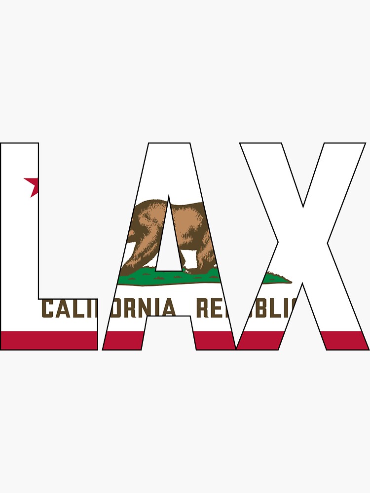 "LAX - Los Angeles, California | Airport Code & Flag " Sticker for Sale ...