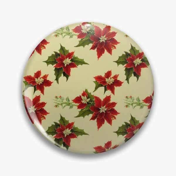 Item preview, Vintage Florals Christmas Poinsettia Watercolor  designed and sold by VintageFlorals.