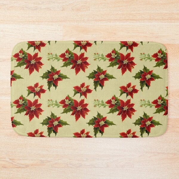 Item preview, Vintage Florals Christmas Poinsettia Watercolor  designed and sold by VintageFlorals.
