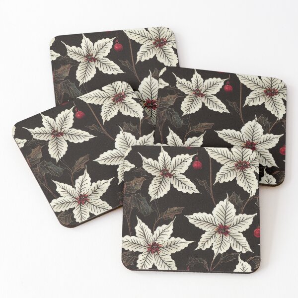 Item preview, Vintage Florals Christmas Poinsettia Watercolor  designed and sold by VintageFlorals.