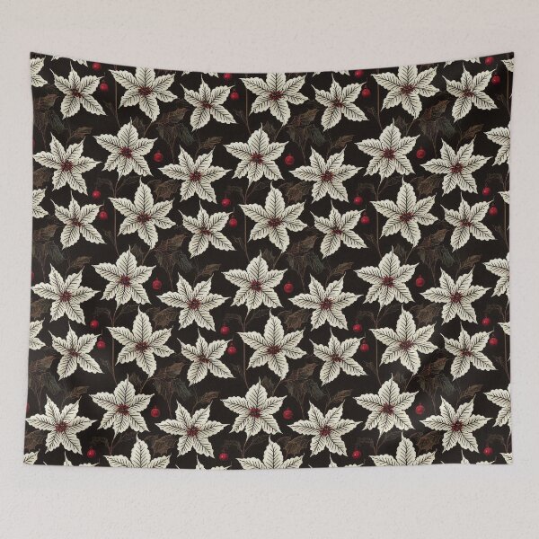 Item preview, Vintage Florals Christmas Poinsettia Watercolor  designed and sold by VintageFlorals.