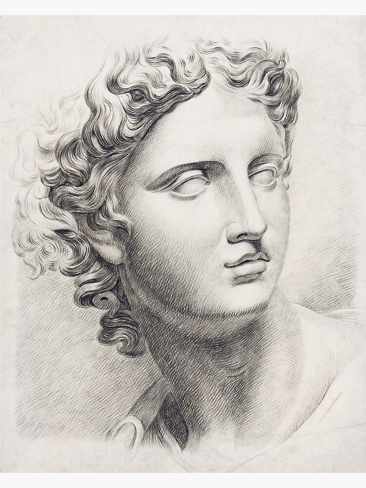 "Pencil sketch greek sculpture drawing, Artistic academy classic woman