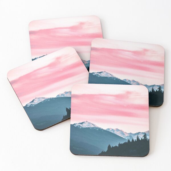 Item preview, beautiful mountain with pinkish beautiful sky design designed and sold by MadebyAhsan.