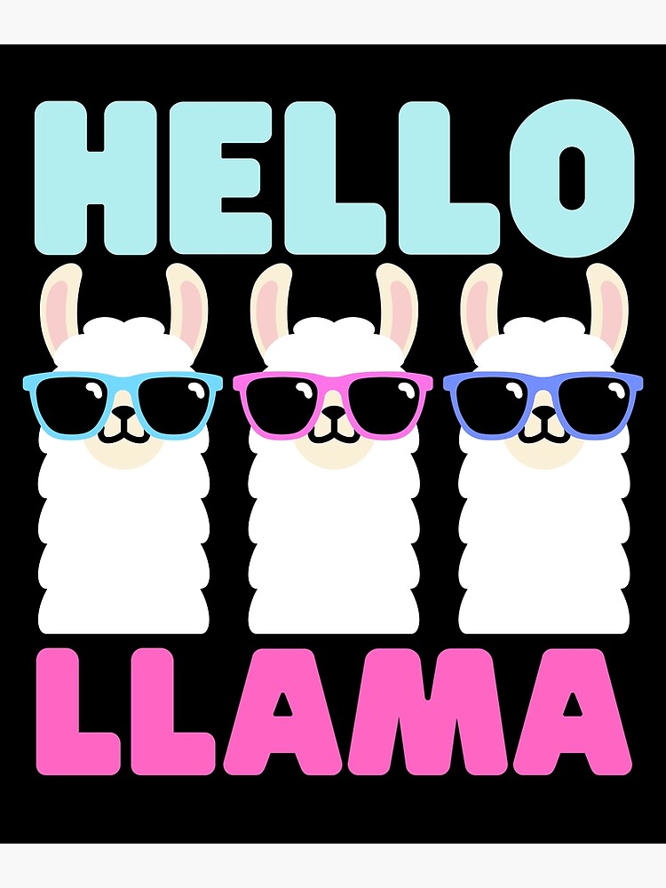 3 Cool Llamas With Sunglasses Poster For Sale By Calaveraart Redbubble