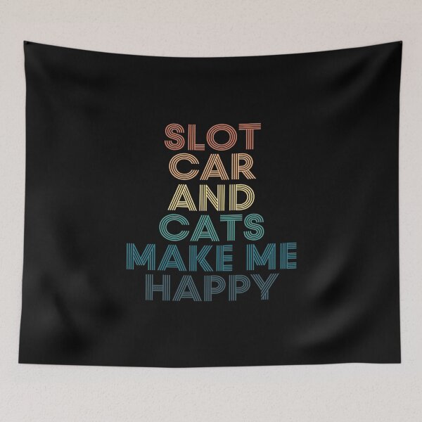 Item preview, Slot Car And Cats Make Me Happy designed and sold by kindxinn.
