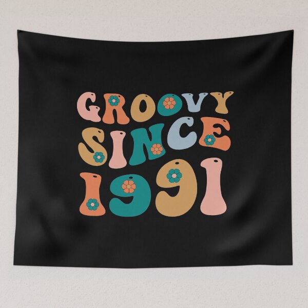 Item preview, Groovy Since 1991 | 31th Birthday | Retro Groovy Birthday designed and sold by AMINE  ★★★★★.