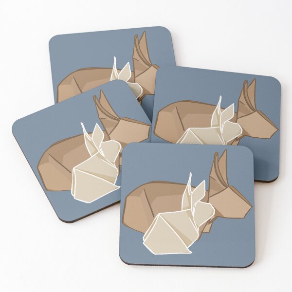 Item preview, Mom and Baby Rabbit _ Brown origami _ Bunniesmee  designed and sold by bunniesmee.
