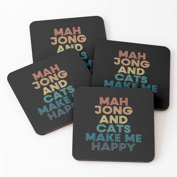 Item preview, Mah Jong And Cats Make Me Happy designed and sold by kindxinn.