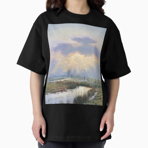 Late Afternoon at Halvergate Oversized T-Shirt