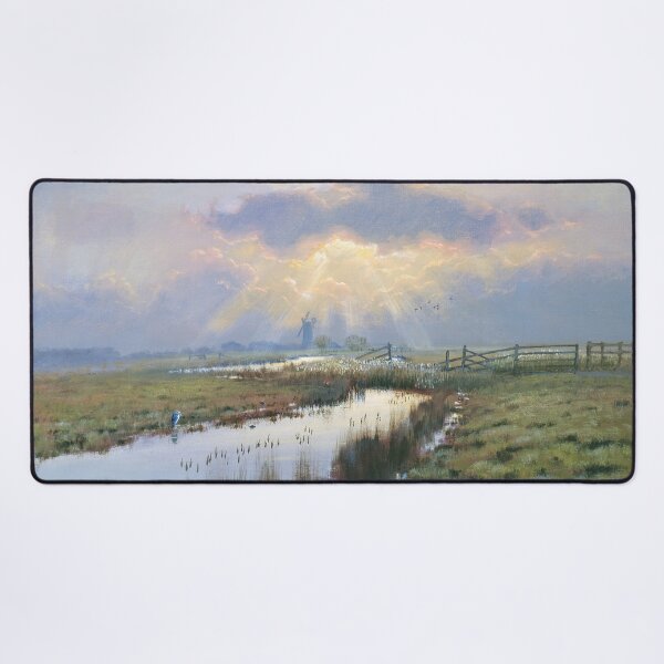 Late Afternoon at Halvergate Desk Mat