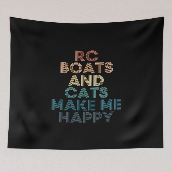 Item preview, RC Boats And Cats Make Me Happy designed and sold by kindxinn.