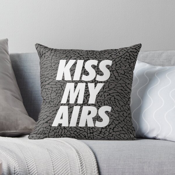 Kiss My Airs Sneaker Head Hype Elephant Pattern Throw Pillow