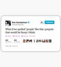 peepole kim kardashian tweet Sticker