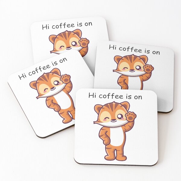 Item preview, Cat and coffee sticker, funny cat quote sticker designed and sold by mad art.