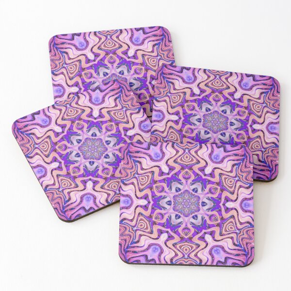 Item preview, Boho Vibes Abstract Mandala Maximalism Hippie Style Eclectic Mix of Purple Blue Pink Lilac 10 of 16 designed and sold by Beachy.