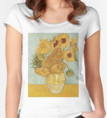 Camiseta entallada de cuello redondo Girasoles de Vincent van Gogh