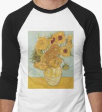 Vincent van Gogh's Sunflowers Men's Baseball ¾ T-Shirt