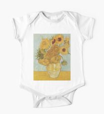 Vincent van Gogh's Sunflowers Short Sleeve Baby One-Piece