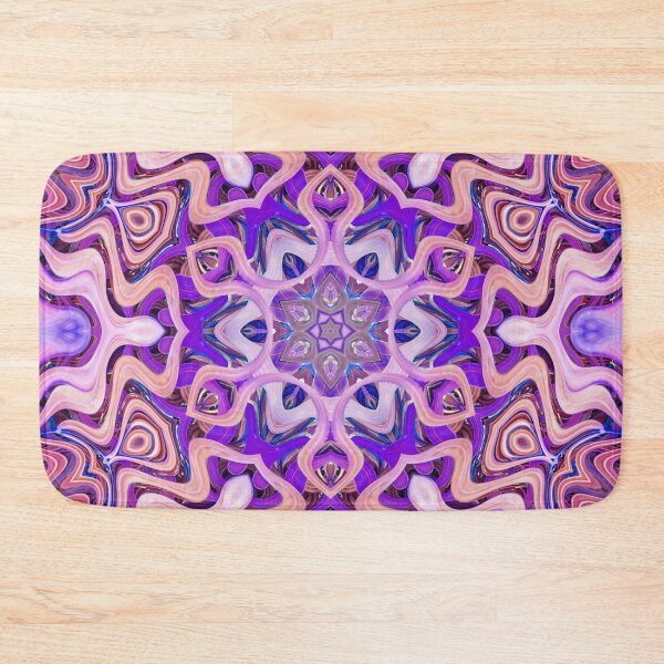 Item preview, Boho Vibes Abstract Mandala Maximalism Hippie Style Eclectic Mix of Purple Blue Pink Lilac 10 of 16 designed and sold by Beachy.