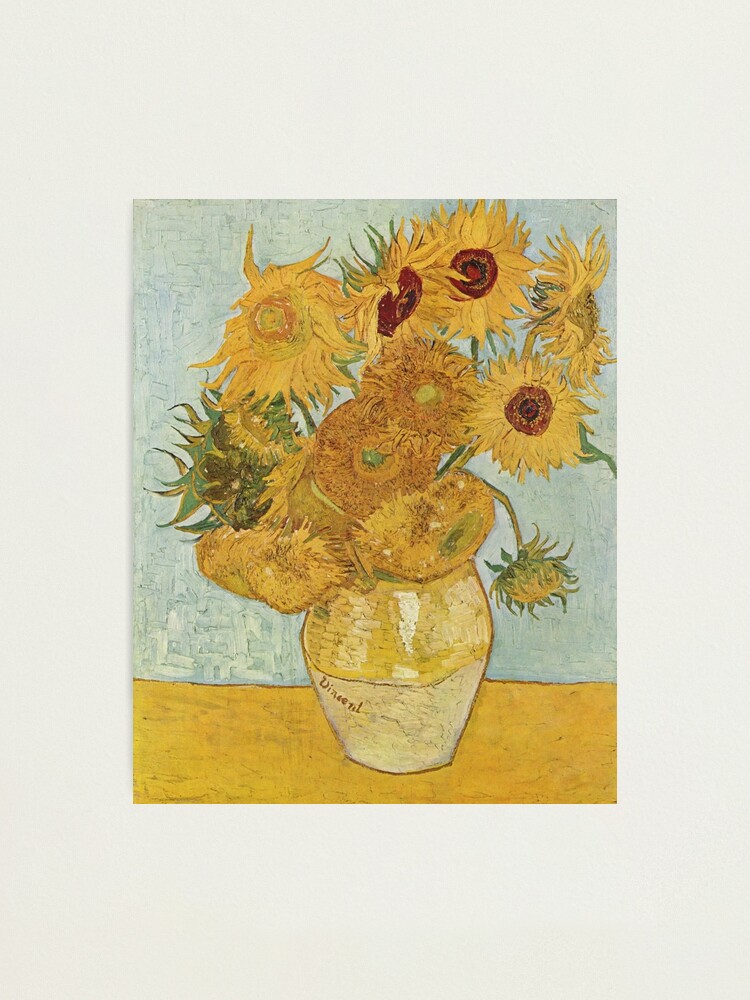 Alternate view of Vincent van Gogh's Sunflowers Photographic Print
