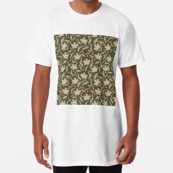Sage green and brown art Long T-Shirt for Sale by BlessartAE
