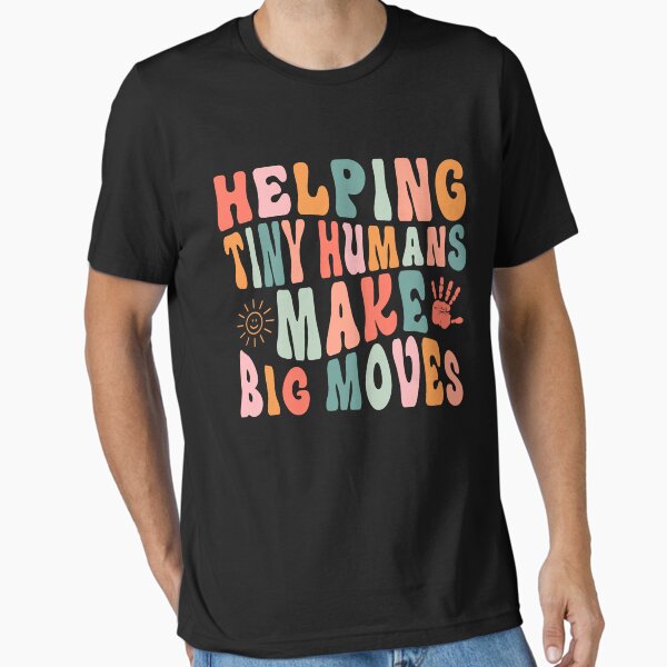 Vista previa del artículo con la obra «Ayudando a los pequeños humanos a hacer grandes movimientos Sudadera Terapia física Patología del habla Slp Sudadera Slp Regalos Terapia ocupacional OT Regalo», diseñado y vendido por ElzaMathurinppi.