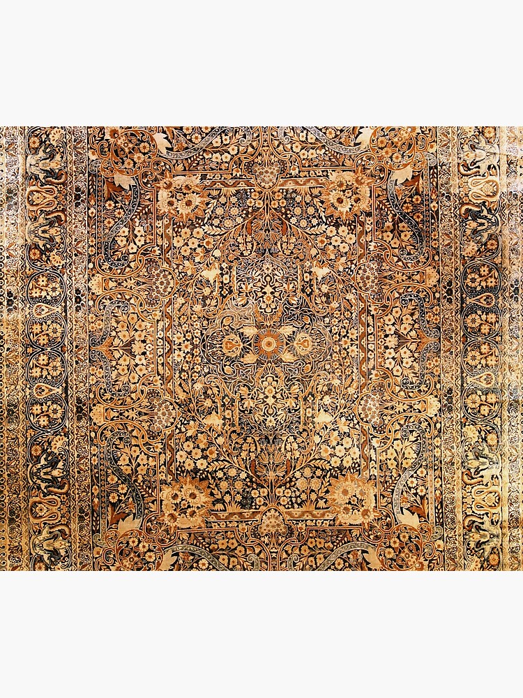 Antique Persian Kirman Rug Print by bragova