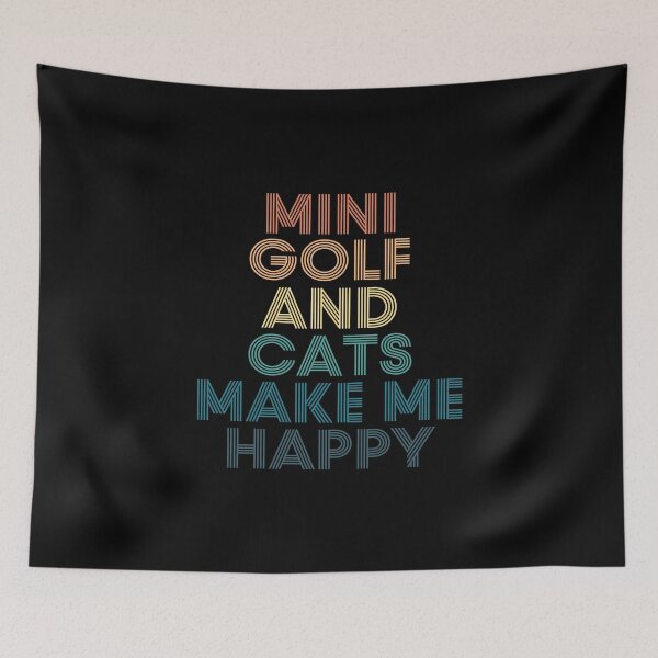 Item preview, Mini Golf And Cats Make Me Happy designed and sold by kindxinn.