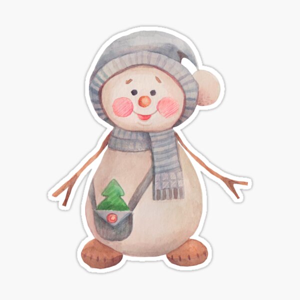 Beautiful Pastel Beige Santa With Brown Hat And Coat, Green Plaid Knickers,  Christmas Tree And Candy Cane Sticker for Sale by LDTreasures