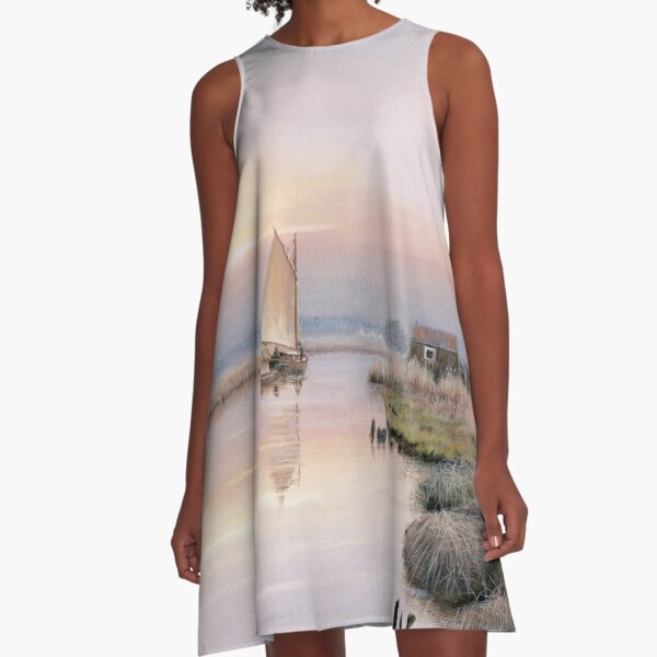Early Spring at the Eel Sett A-Line Dress