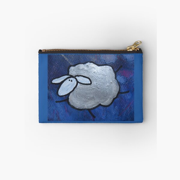 Item preview, UnFolding the Ewe-niverse #28 mixed media and ink painting of sheep designed and sold by ChillonLeachArt.