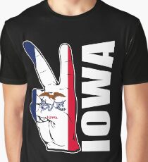 Peace in Iowa flag USA t-shirt Graphic T-Shirt