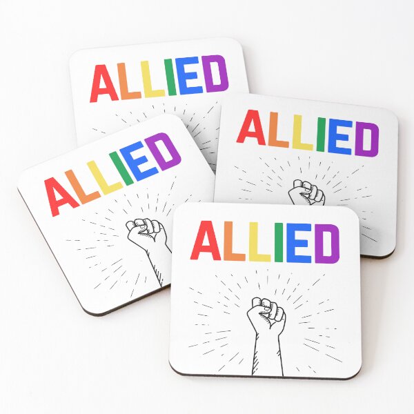 Item preview, Allies Fist in the Air. LGBTQ Ally Pride designed and sold by Subtle Pride Shop.