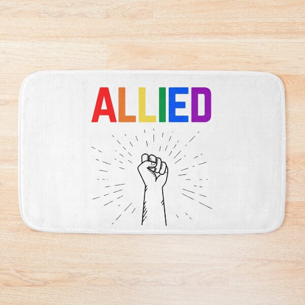Item preview, Allies Fist in the Air. LGBTQ Ally Pride designed and sold by Subtle Pride Shop.