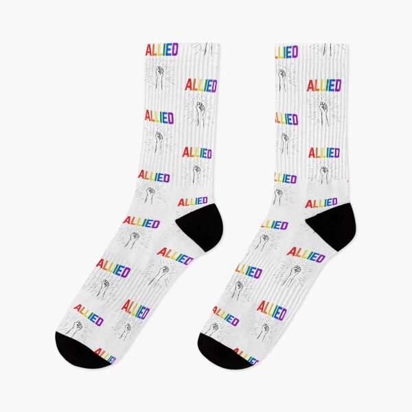 Item preview, Puño en el aire de los aliados. Orgullo aliado LGBTQ designed and sold by Subtle Pride Shop.
