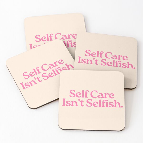 Item preview, Self Care Isn't Selfish Tan and Pink Quote Poster Version designed and sold by shopcherrybomb.