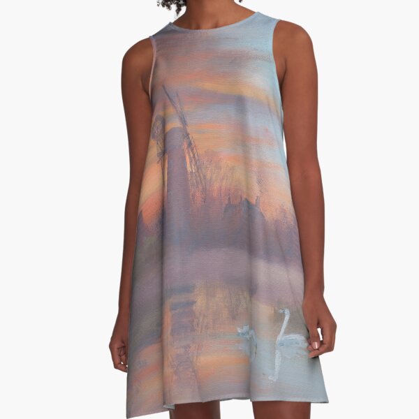 Daybreak at Hunsett Mill A-Line Dress
