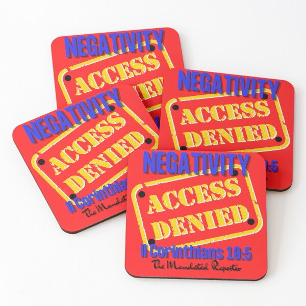 Item preview, NEGATIVITY ACCESS DENIED II Corinthians 10:5 - Red designed and sold by TheReporter1.
