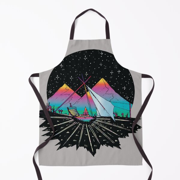 Item preview, campfire under moon and stars colorful camping designed and sold by XXgooddeedXX.