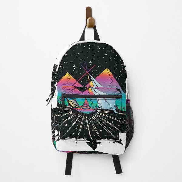 Item preview, campfire under moon and stars colorful camping designed and sold by XXgooddeedXX.