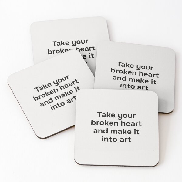 Item preview, Take your broken heart and make it into art. Simple black lettering. designed and sold by helga-wigandt.