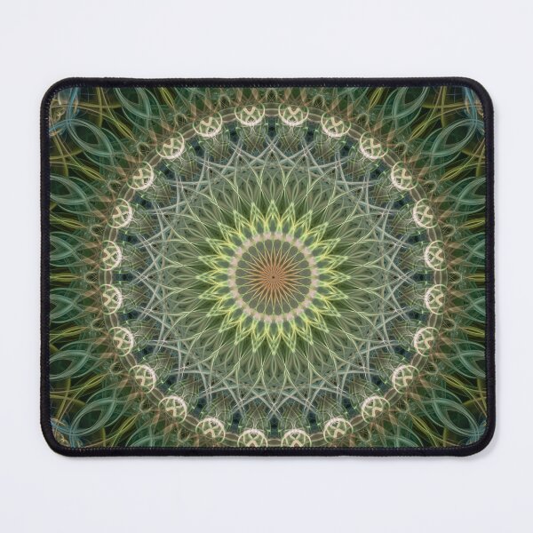 Item preview, Cream and green mandala designed and sold by JBlaminsky.