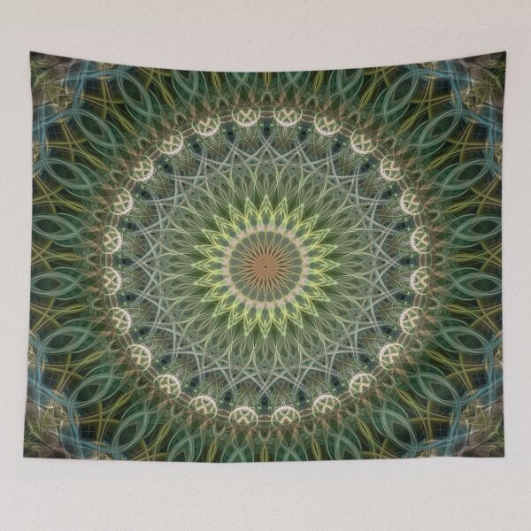 Item preview, Cream and green mandala designed and sold by JBlaminsky.