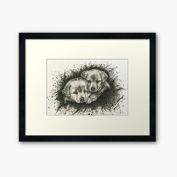 Puppy Love Framed Art Print