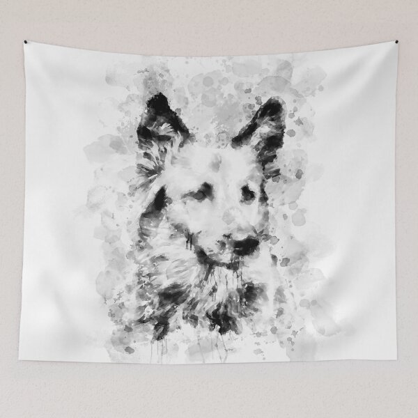 Item preview, Ink Portrait of A German Shepherd Dog v2 designed and sold by Ryan  Rad.