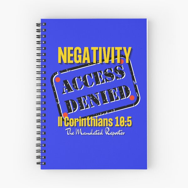 Item preview, NEGATIVITY ACCESS DENIED II Corinthians 10:5 - Blue designed and sold by TheReporter1.