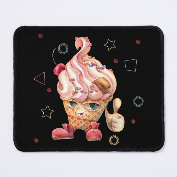 Item preview, Strawberry Pink Ice Cream Cone Character  designed and sold by CreativNode.